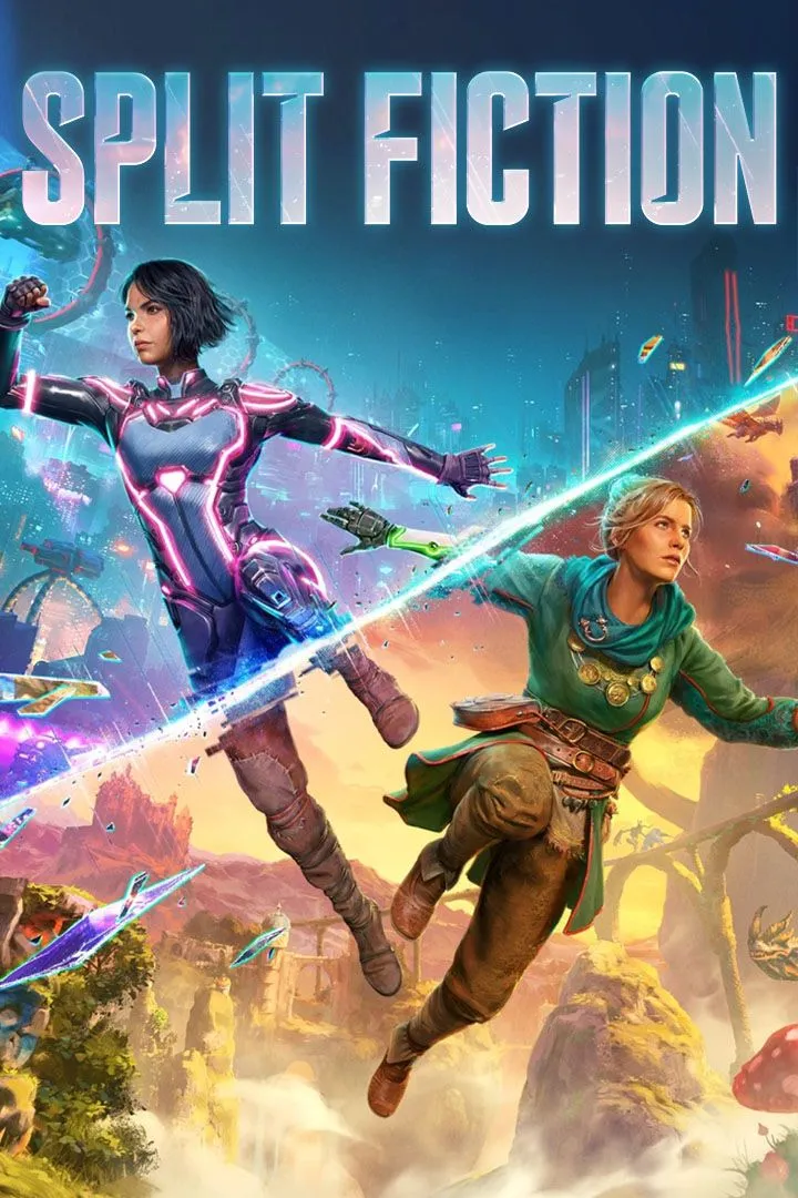 Bìa game Split Fiction, một game co-op mới từ Hazelight Studios.