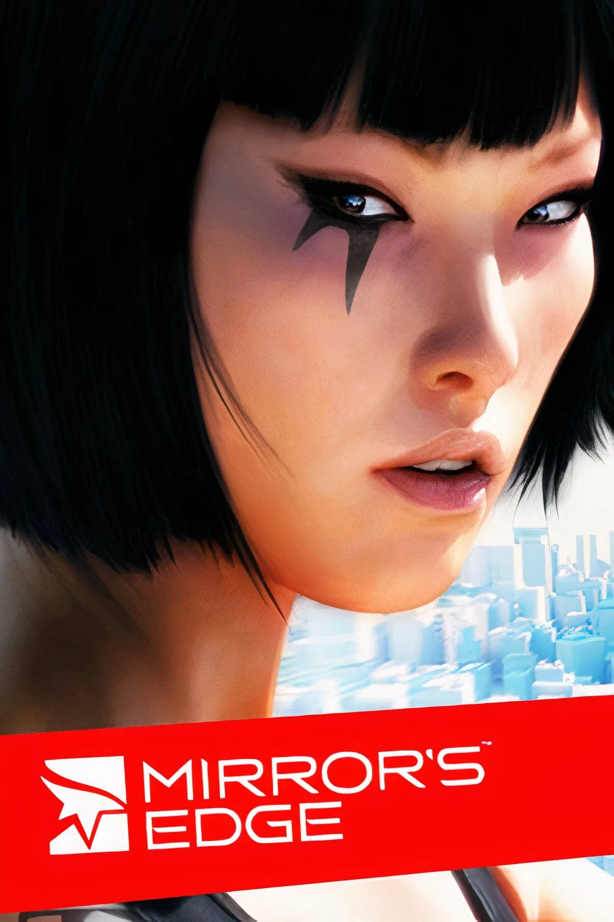 Góc nhìn thứ nhất trong game Mirror's Edge, thể hiện phong cách parkour và kiến trúc đặc trưng