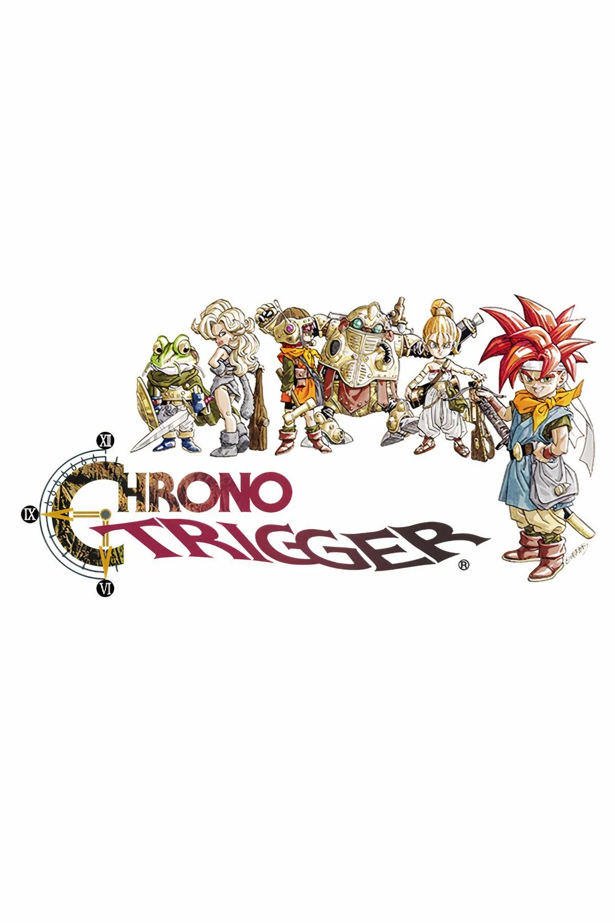 Hình ảnh cắt ghép từ game Chrono Trigger, minh họa đồ họa và các nhân vật của tựa game nhập vai kinh điển trên hệ máy SNES