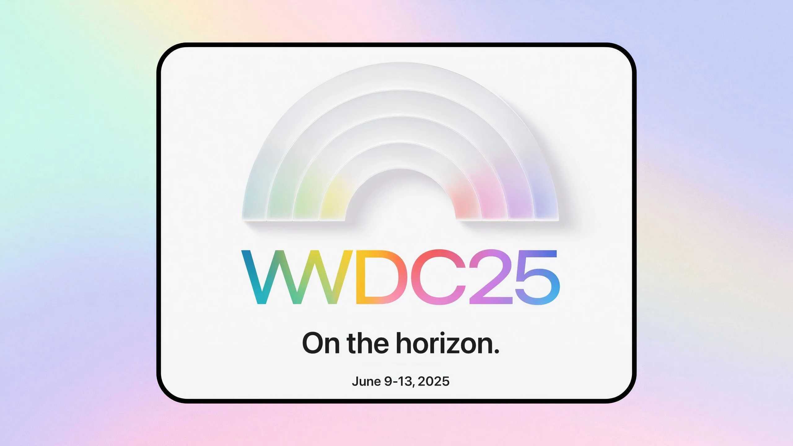 Hình ảnh quảng bá cho sự kiện thường niên WWDC của Apple năm 2025.