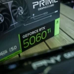 Hộp card đồ họa Nvidia GeForce, minh họa vấn đề dung lượng VRAM hạn chế.