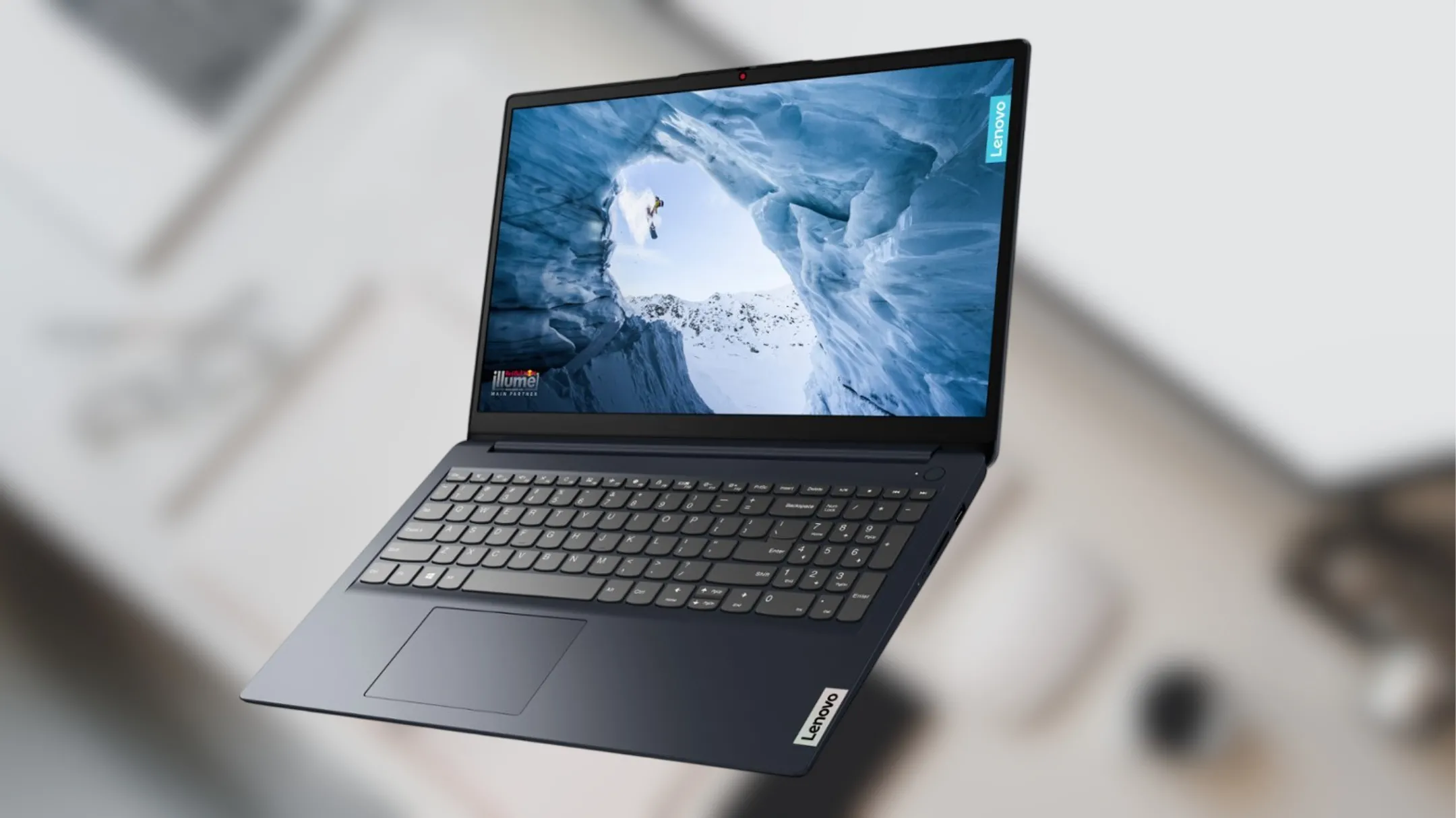 Laptop Lenovo IdeaPad 1i màu xám trên nền trắng
