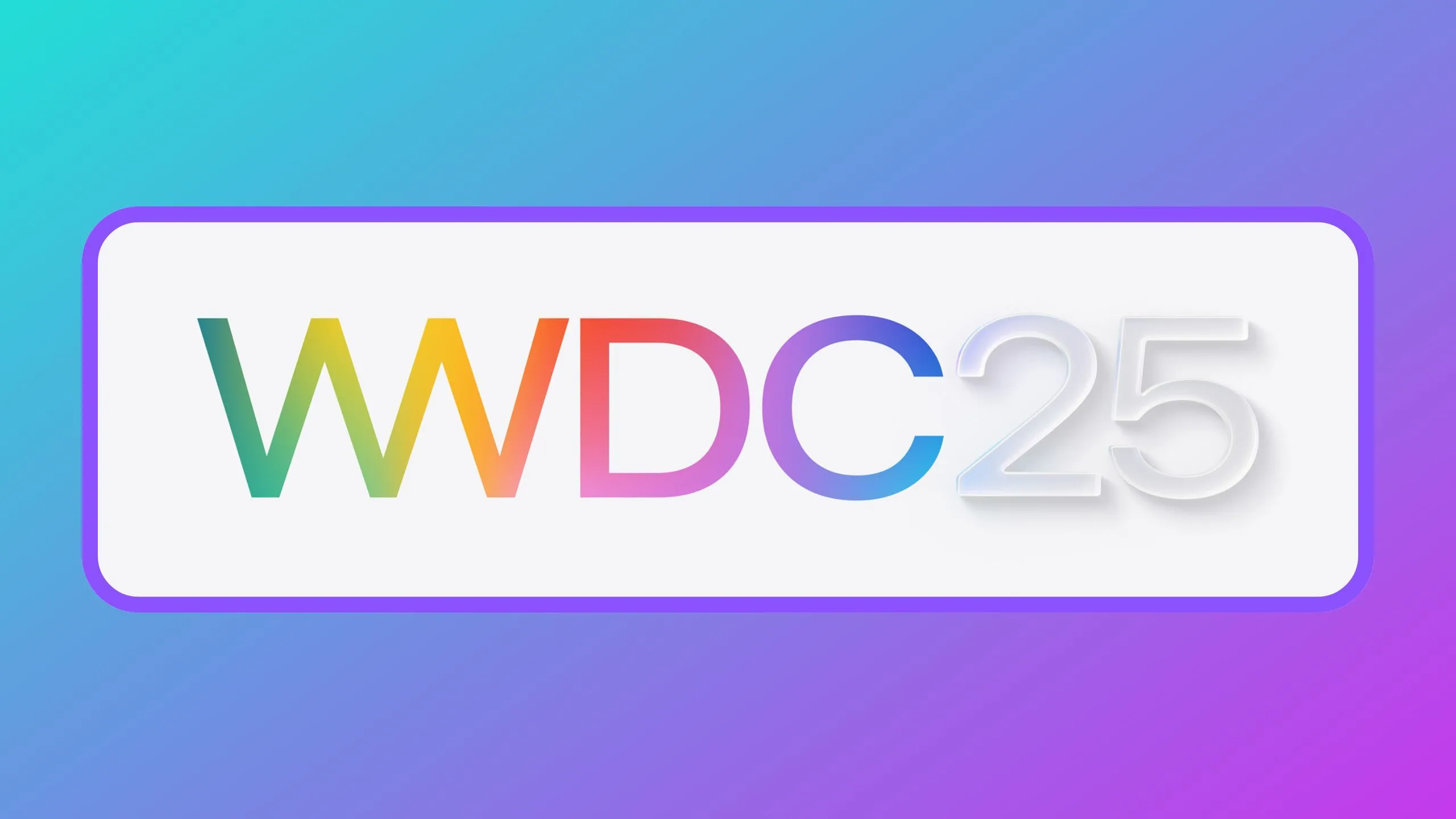 Logo và hình ảnh quảng bá sự kiện WWDC 2025 của Apple.