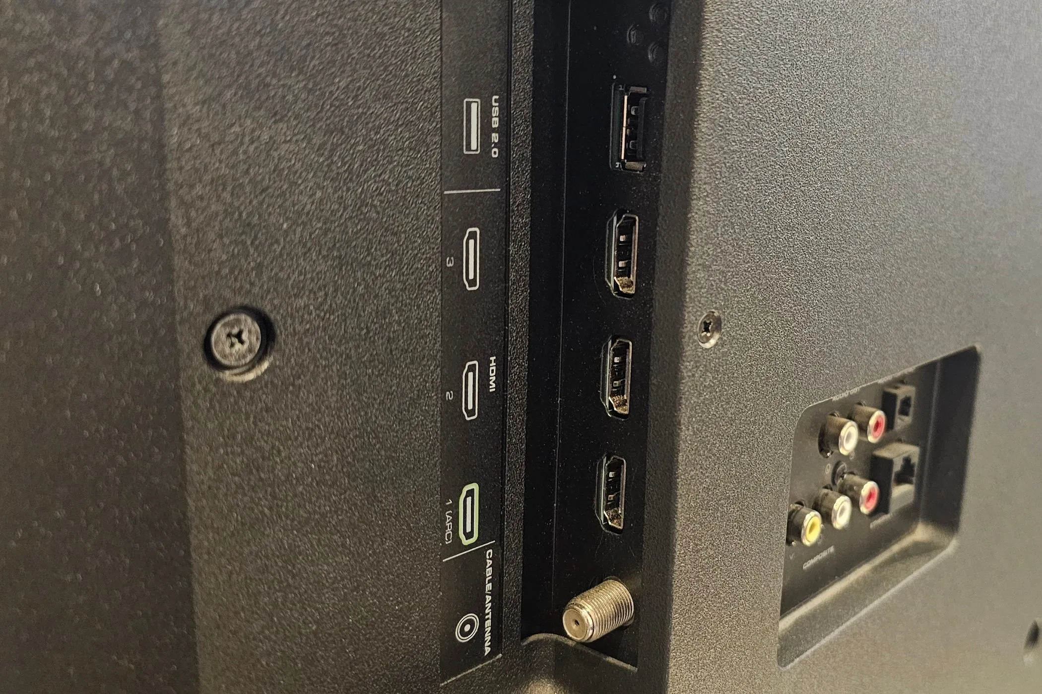 Các cổng kết nối phổ biến trên TV cũ: USB, HDMI và RCA