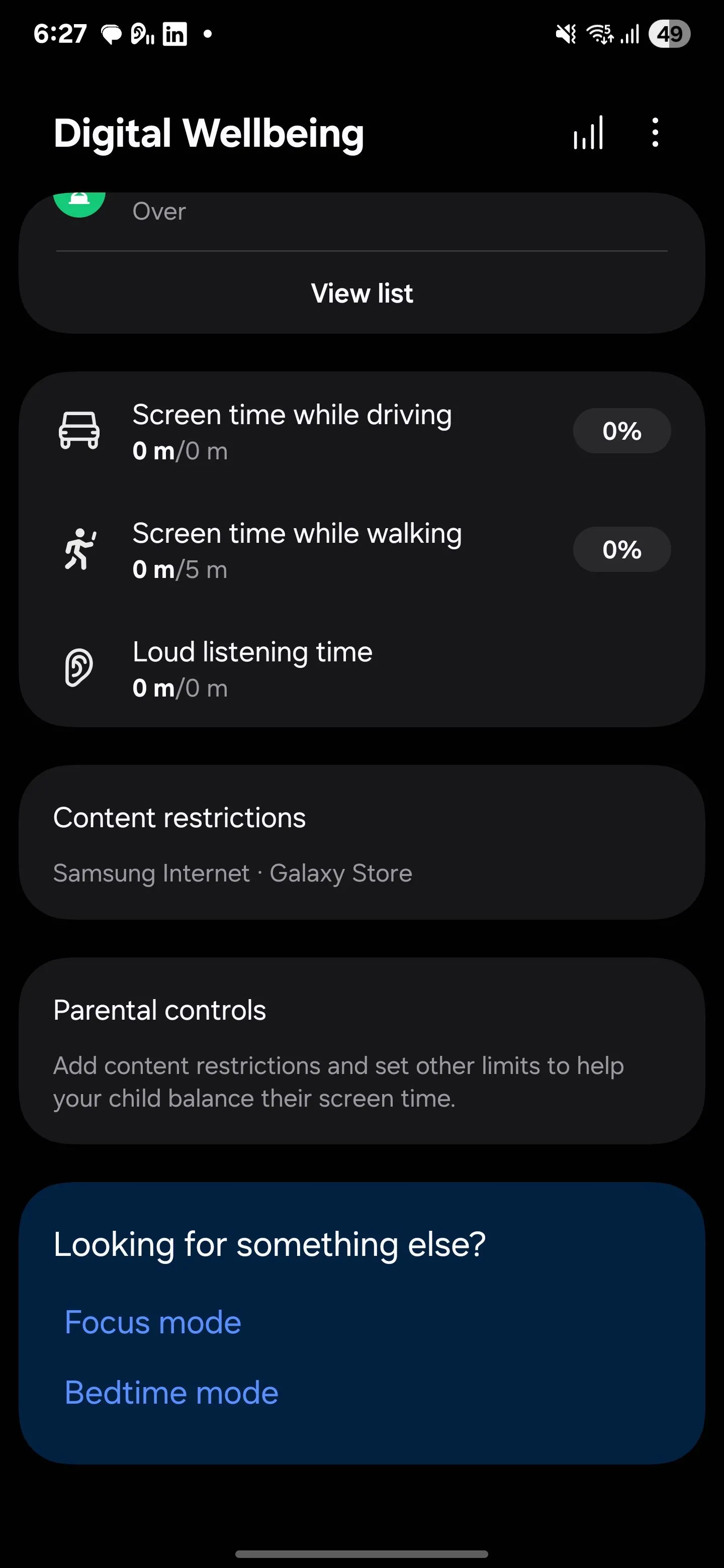 Các tùy chọn Chế độ Tập trung và Chế độ Giờ đi ngủ trong Digital Wellbeing