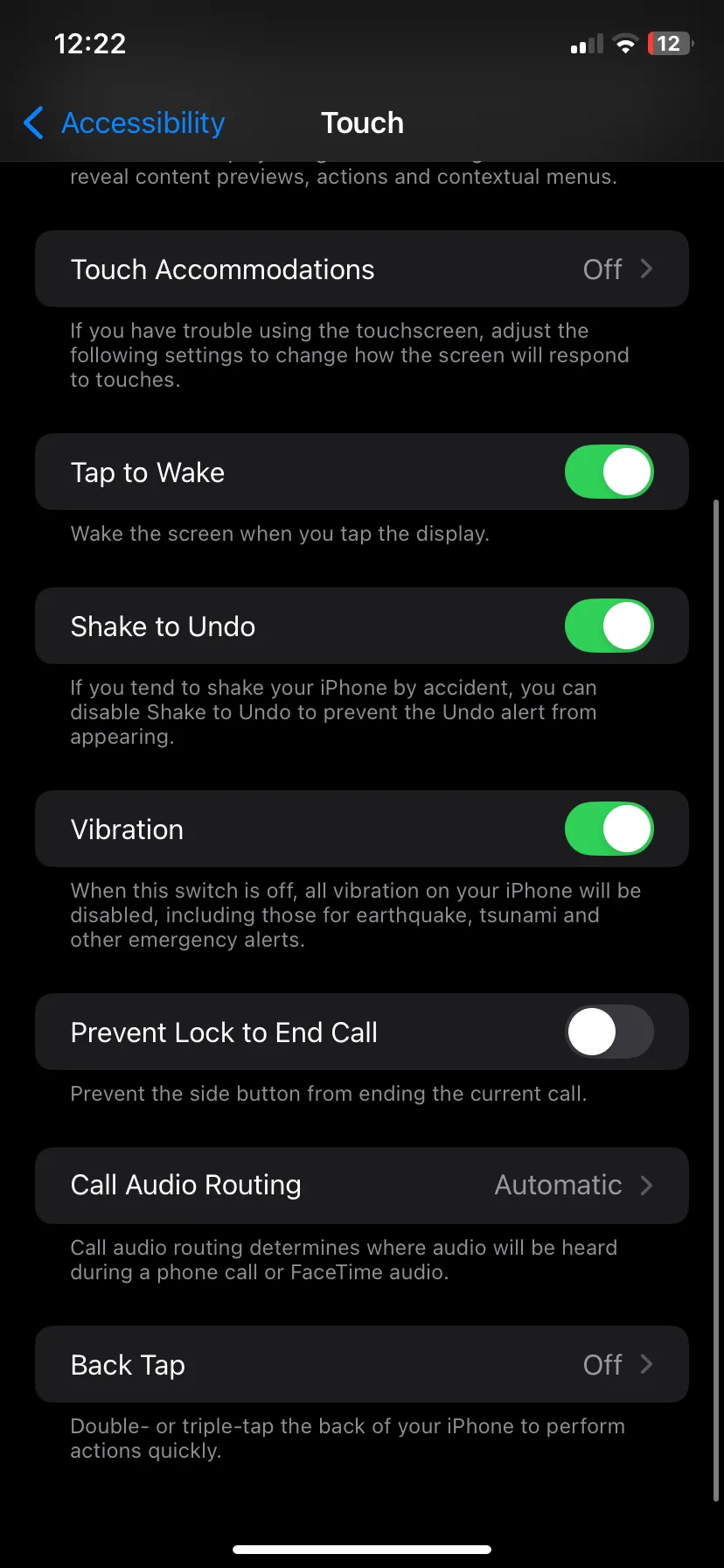 Cài đặt Chạm mặt lưng (Back Tap) trong Trợ năng iPhone