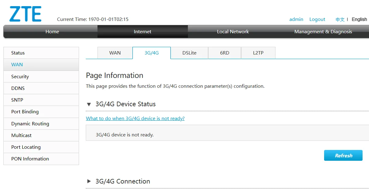 Cài đặt router hiển thị tùy chọn internet di động qua USB