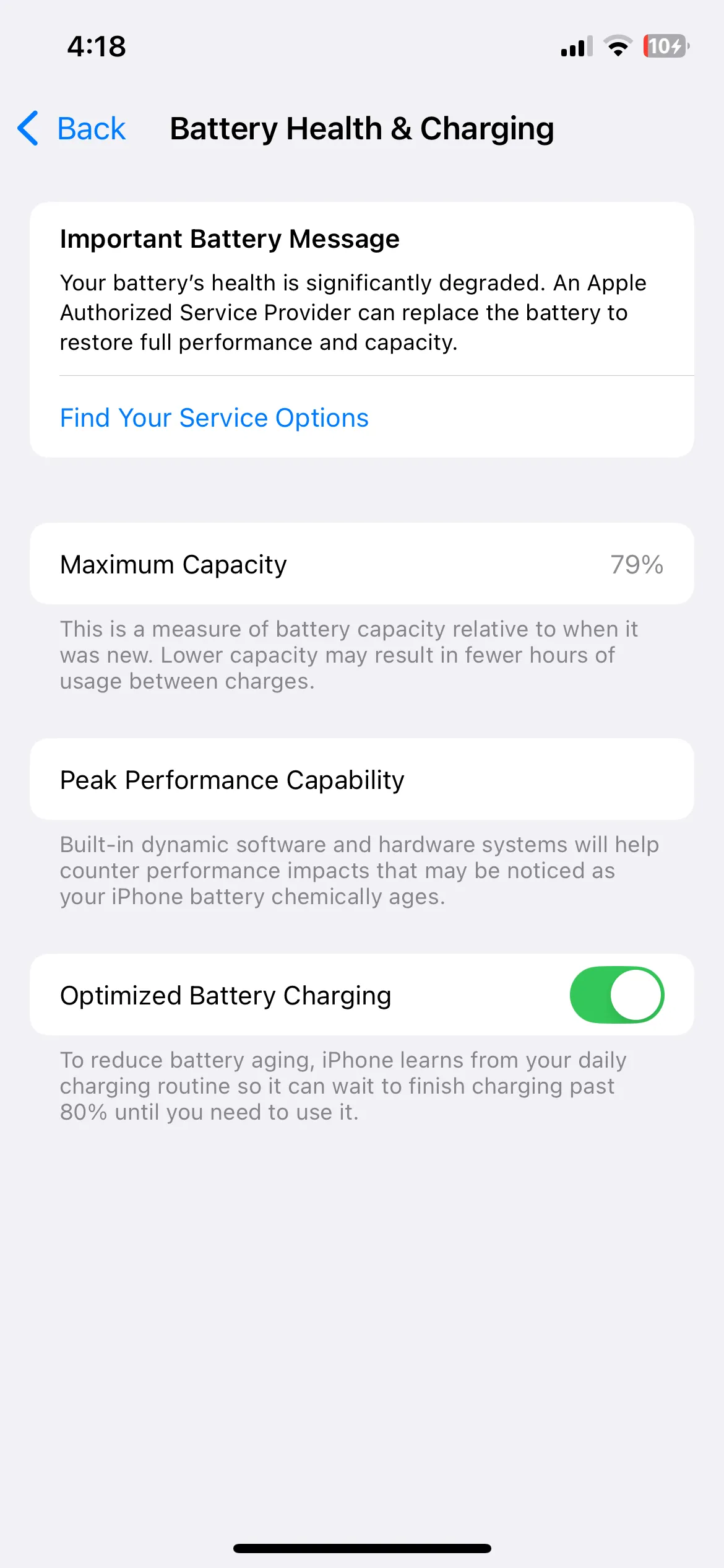 Cài đặt tình trạng pin và sạc pin tối ưu (Optimized Battery Charging) trên iPhone