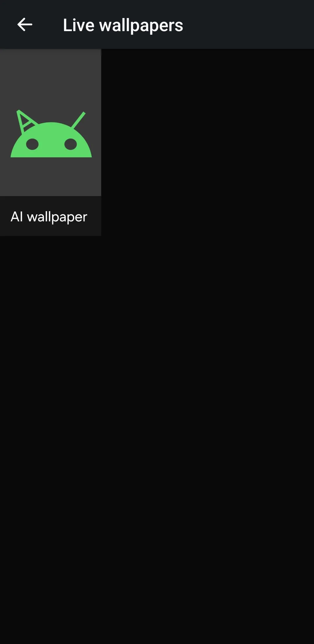 Hình nền AI trong ứng dụng Google Wallpapers trên Android