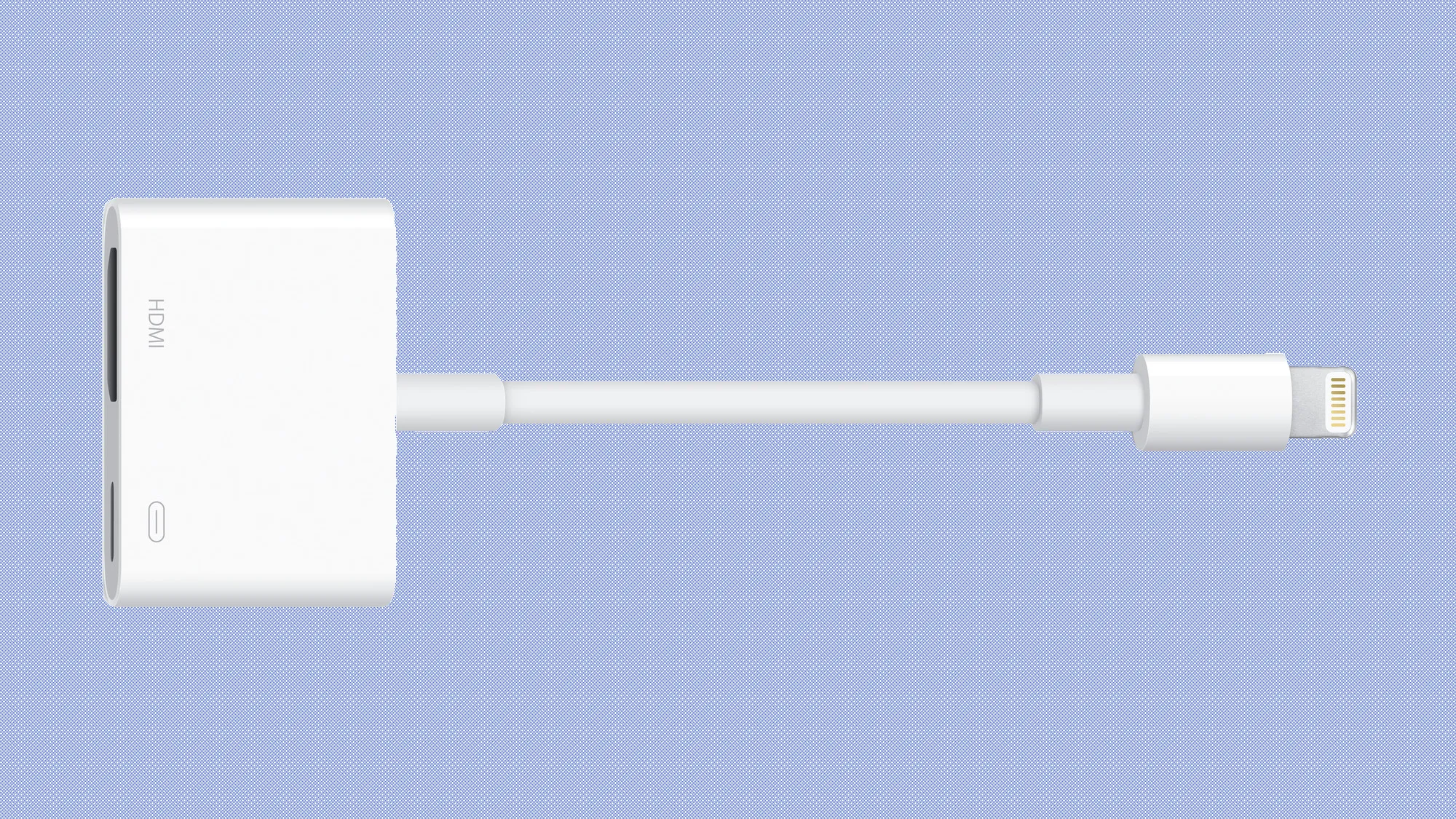 Adapter Apple Lightning Digital AV giúp kết nối iPhone/iPad với màn hình TV