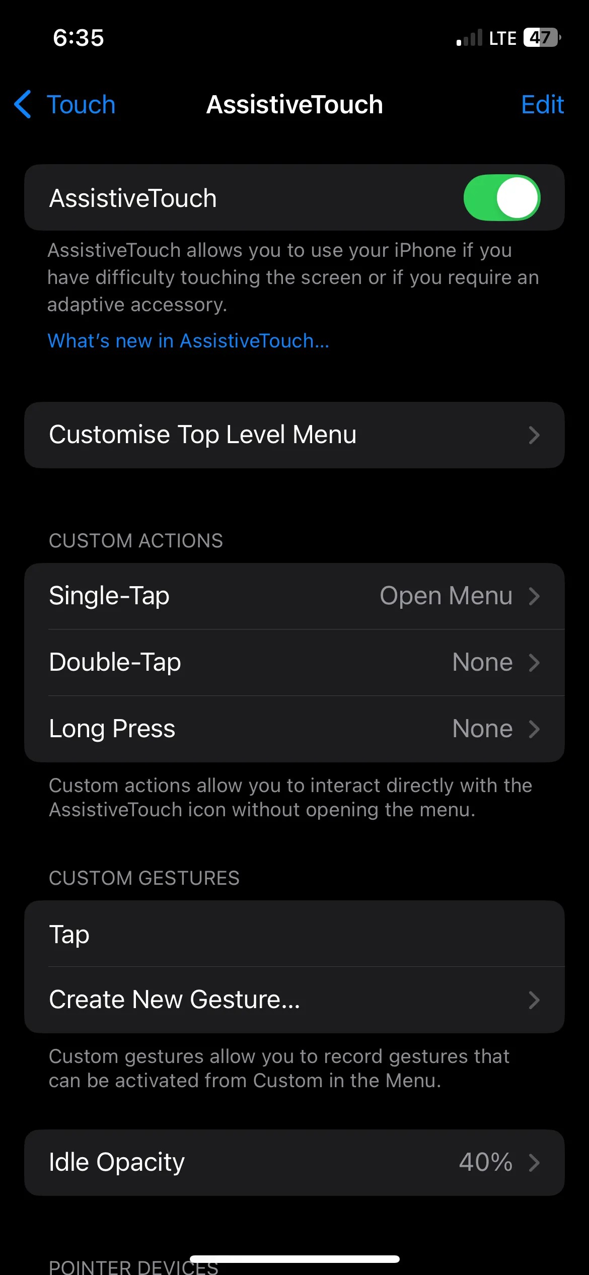 Bật nút Home ảo AssistiveTouch trong cài đặt Trợ Năng trên iPhone