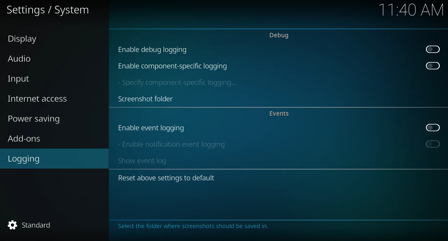 Cài đặt Kodi cho phép người dùng tắt tính năng thu thập dữ liệu (telemetry) để bảo vệ quyền riêng tư.