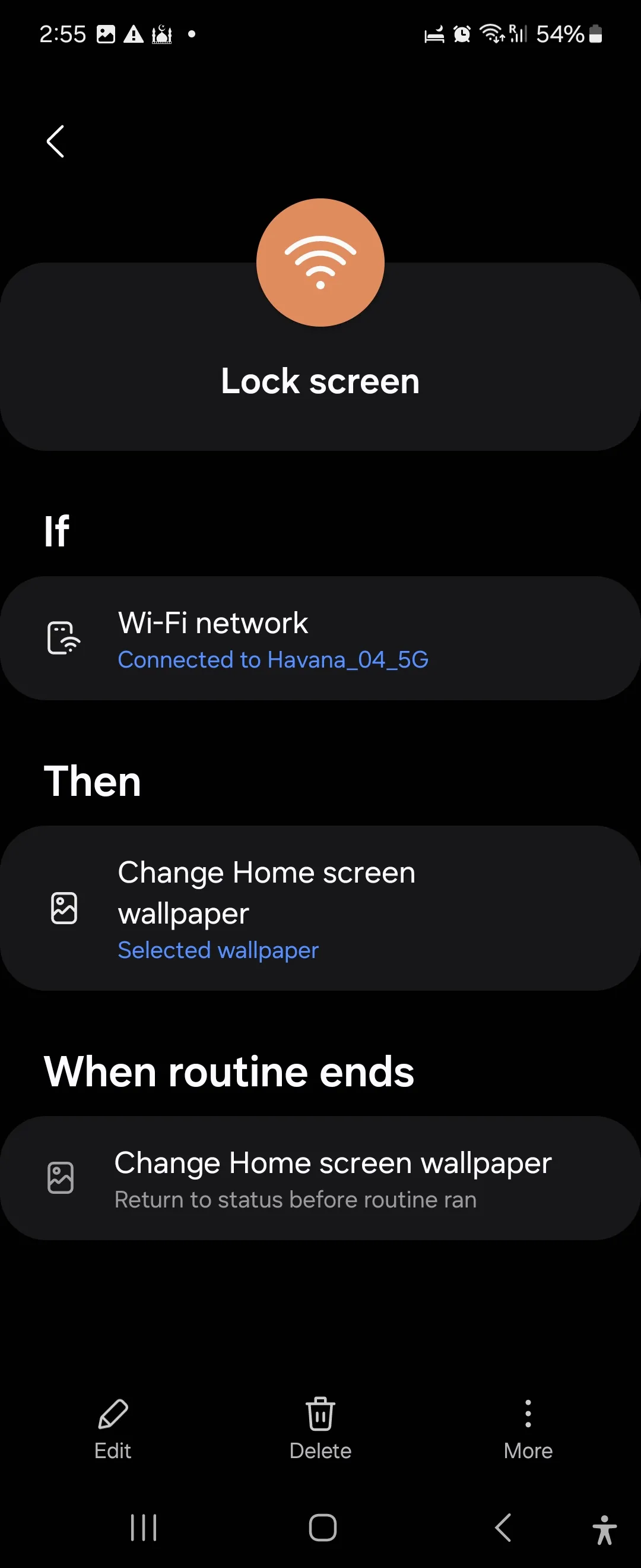 Cài đặt thay đổi hình nền màn hình khóa tự động với routine của Samsung