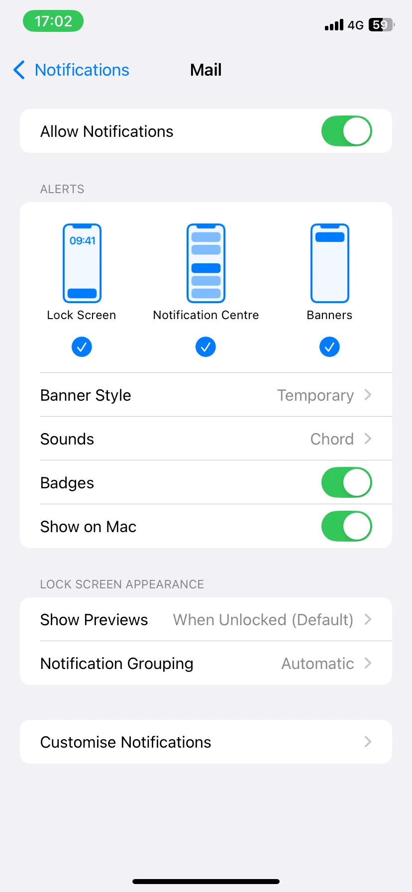 Cài đặt thông báo Mail trên iPhone