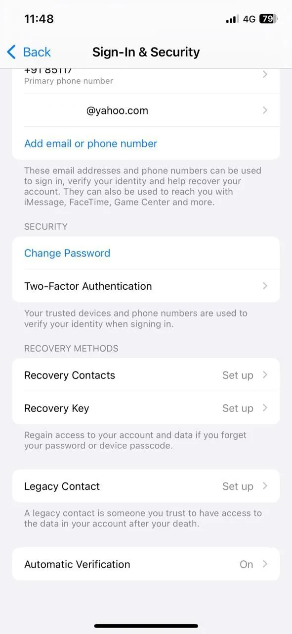 Cài đặt Xác thực hai yếu tố cho tài khoản Apple ID trên iPhone.