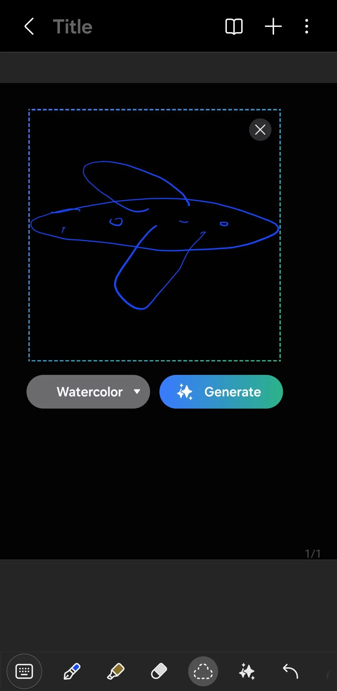 Chức năng hỗ trợ vẽ Sketch to Image trong Samsung Notes, biến những phác thảo thô thành hình ảnh rõ nét nhờ Galaxy AI.
