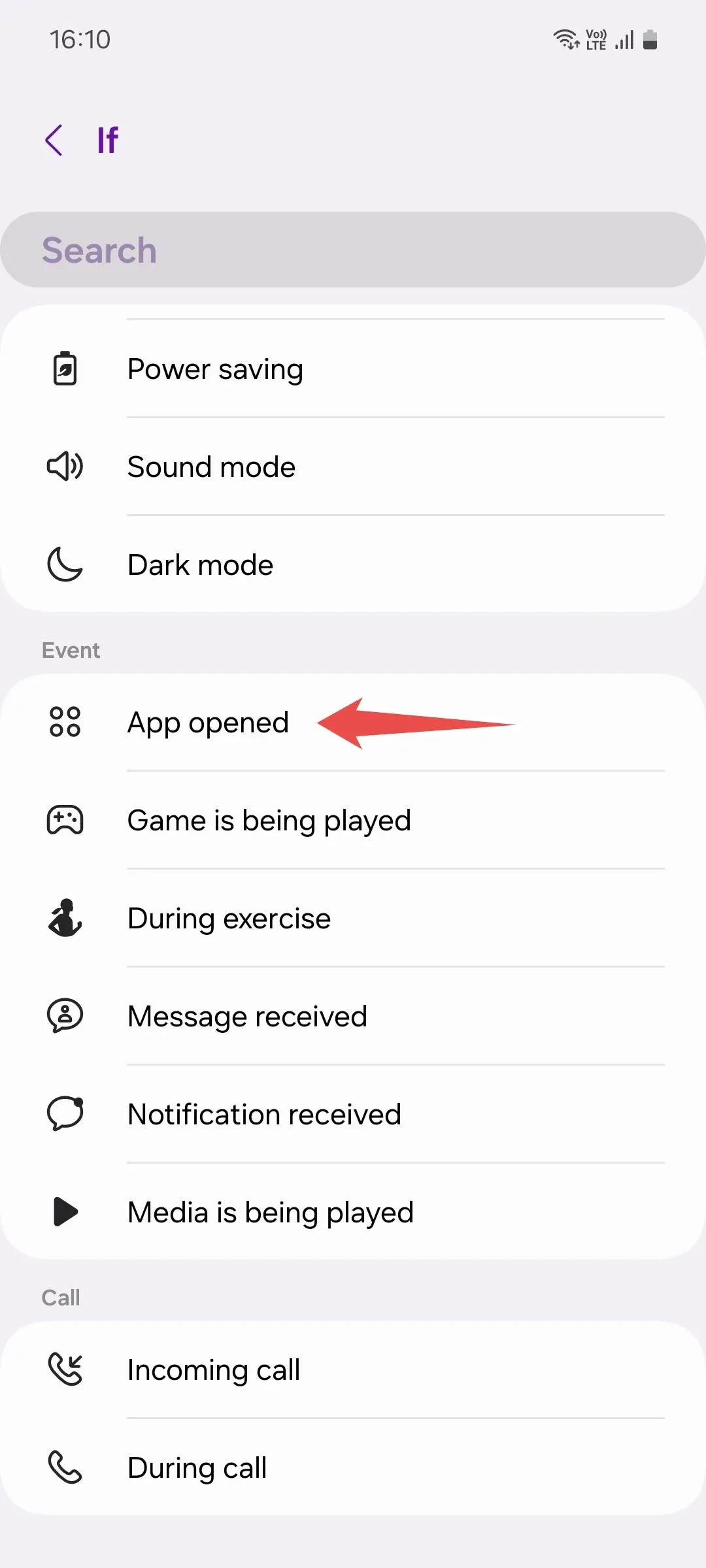 Danh sách các điều kiện kích hoạt để tự động bật định vị cho Google Maps trên Samsung