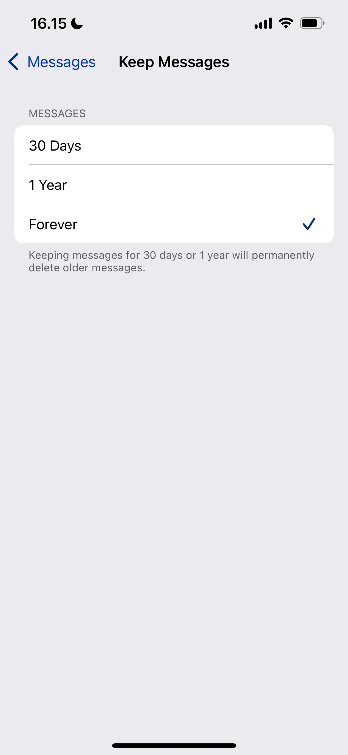 Điều chỉnh thời gian lưu giữ tin nhắn để giảm dung lượng iCloud bị chiếm dụng