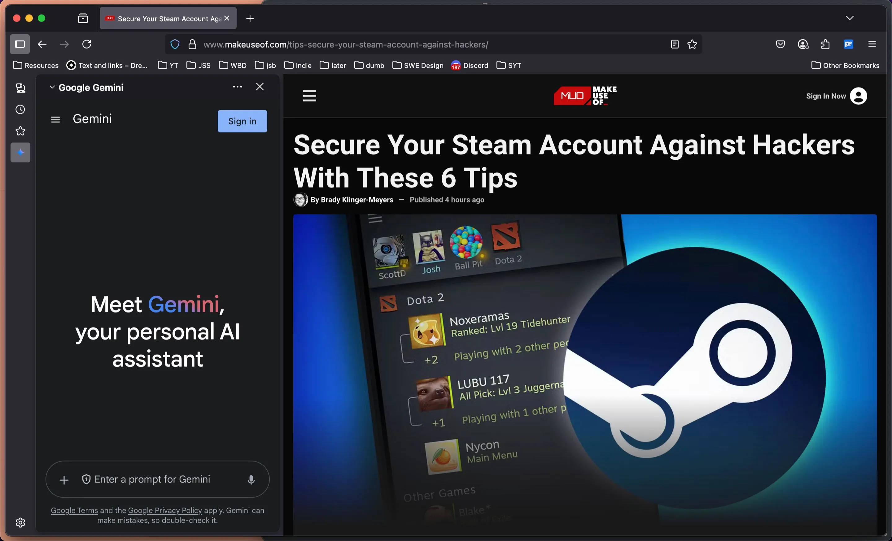 Firefox hiển thị thanh bên tích hợp AI với Google Gemini