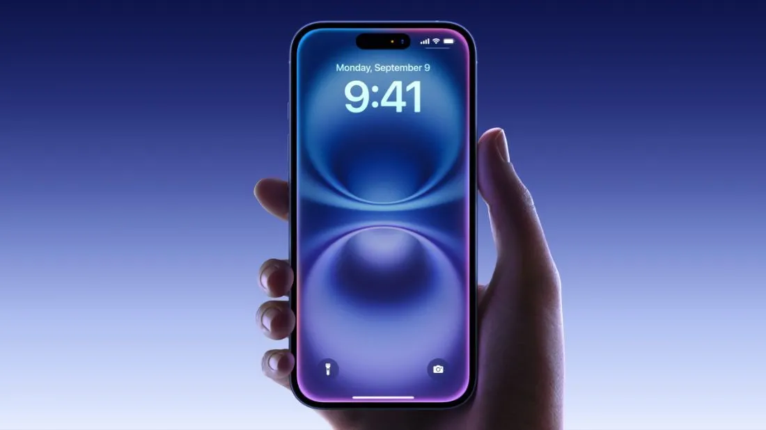 Giao diện Apple Intelligence được kích hoạt trên iPhone 16