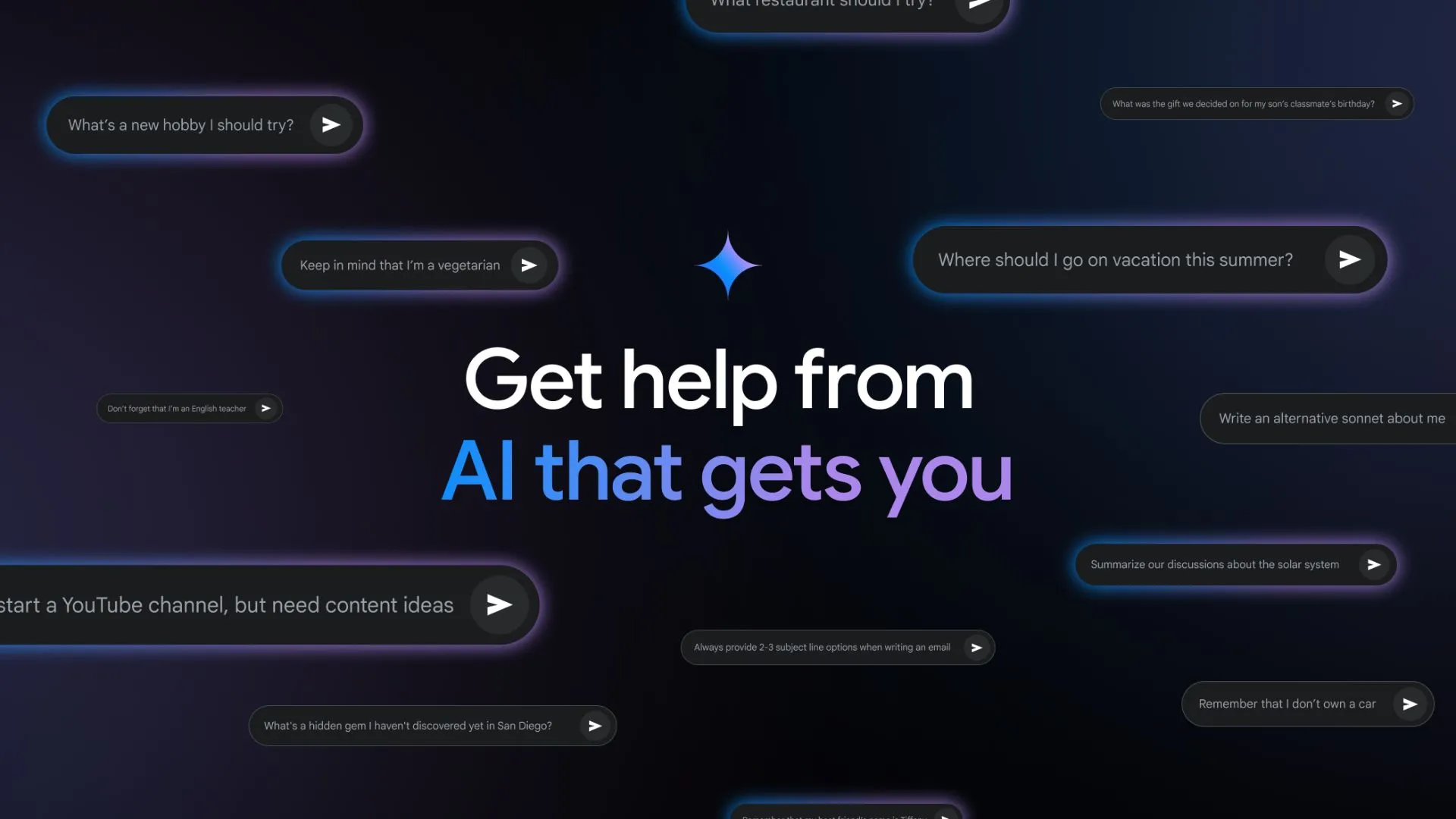 Giao diện cá nhân hóa Google Gemini, hỗ trợ xử lý các truy vấn mơ hồ và cung cấp kết quả phù hợp