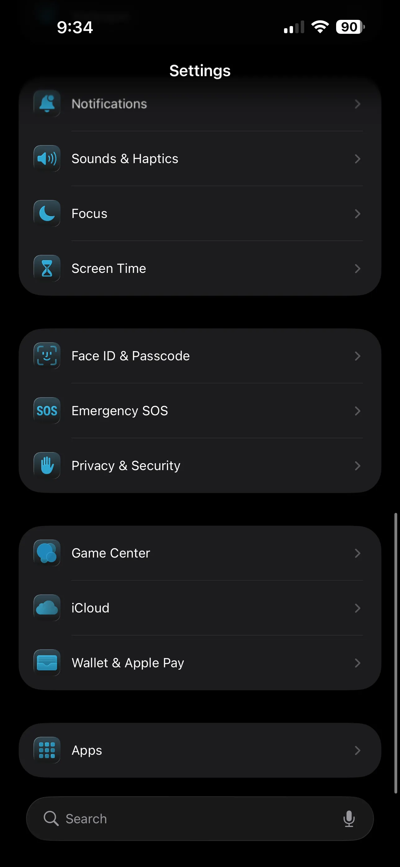 Giao diện cài đặt tính năng phát hiện tin nhắn rác trên iOS 26