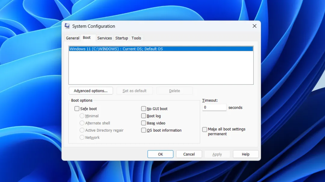 Giao diện Cấu hình Hệ thống (MSConfig) trên Windows với các tab Khởi động và Dịch vụ