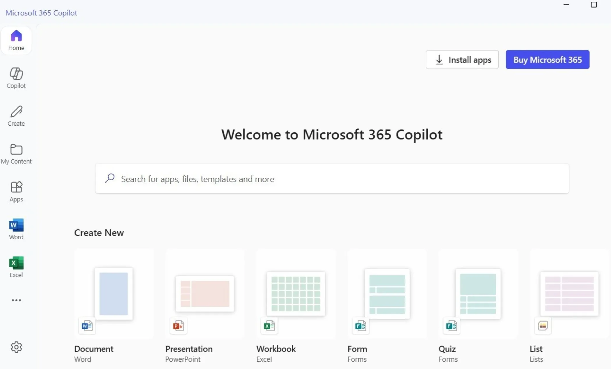 Giao diện Copilot AI tích hợp trong ứng dụng Microsoft 365