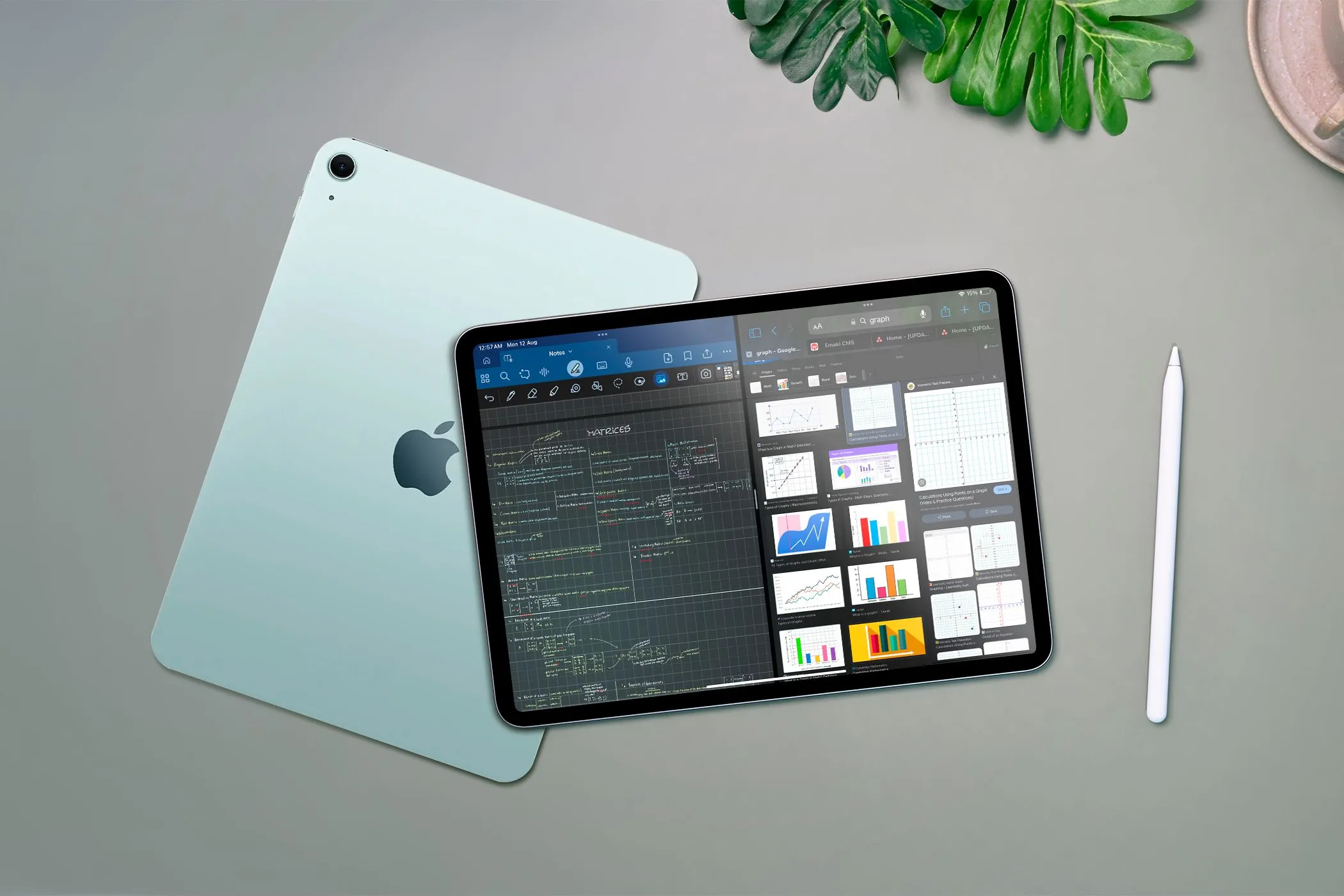 Giao diện đa nhiệm Split View trên iPad, cho phép chia đôi màn hình để làm việc hiệu quả.
