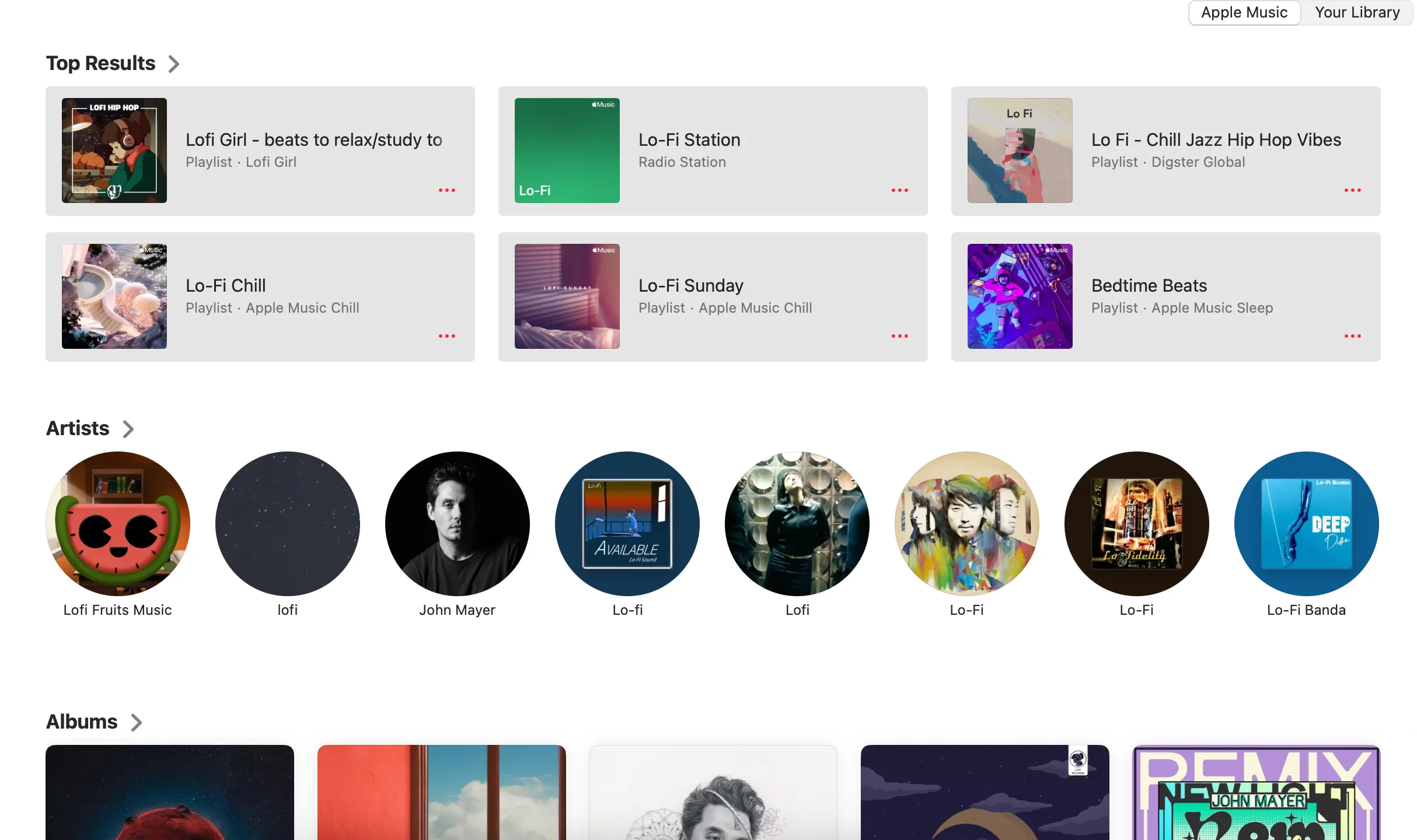 Giao diện khám phá bài hát mới trong Apple Music với gợi ý đa dạng