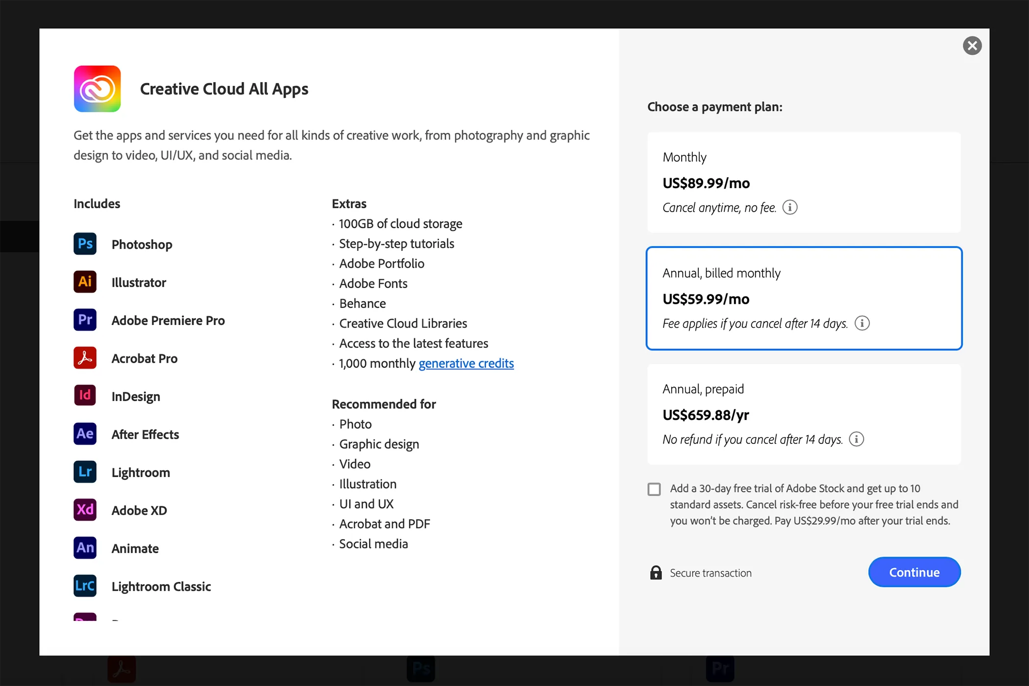 Gói Adobe Creative Cloud All Apps hiện tại sắp bị ngừng cung cấp.
