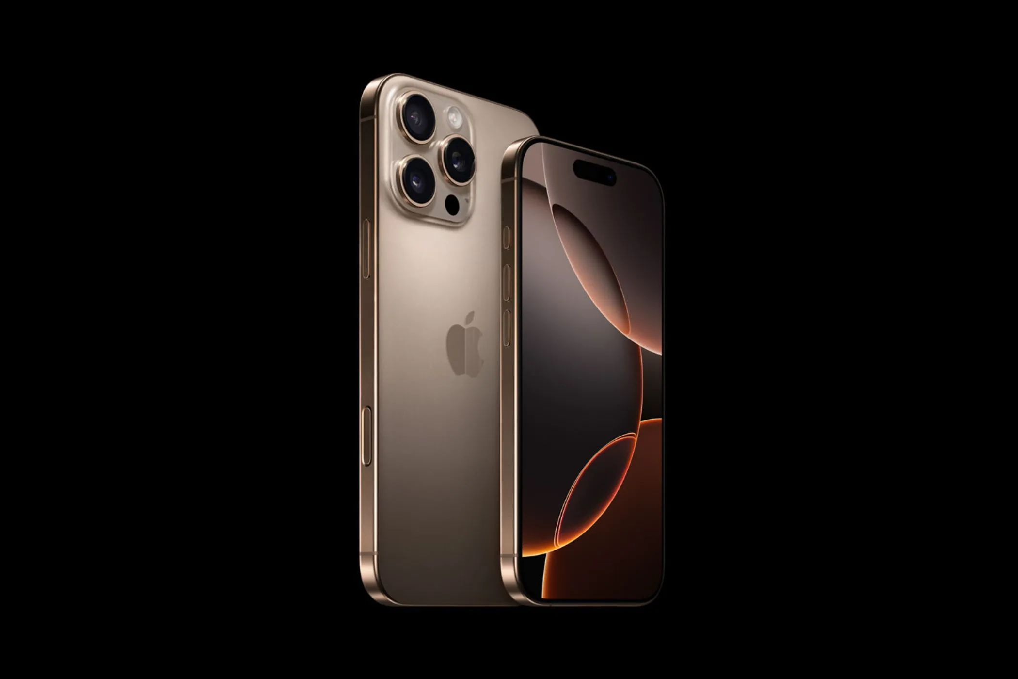 Hình ảnh iPhone 16 Pro màu Titan sa mạc, minh họa cho sự thiếu đột phá của dòng flagship.