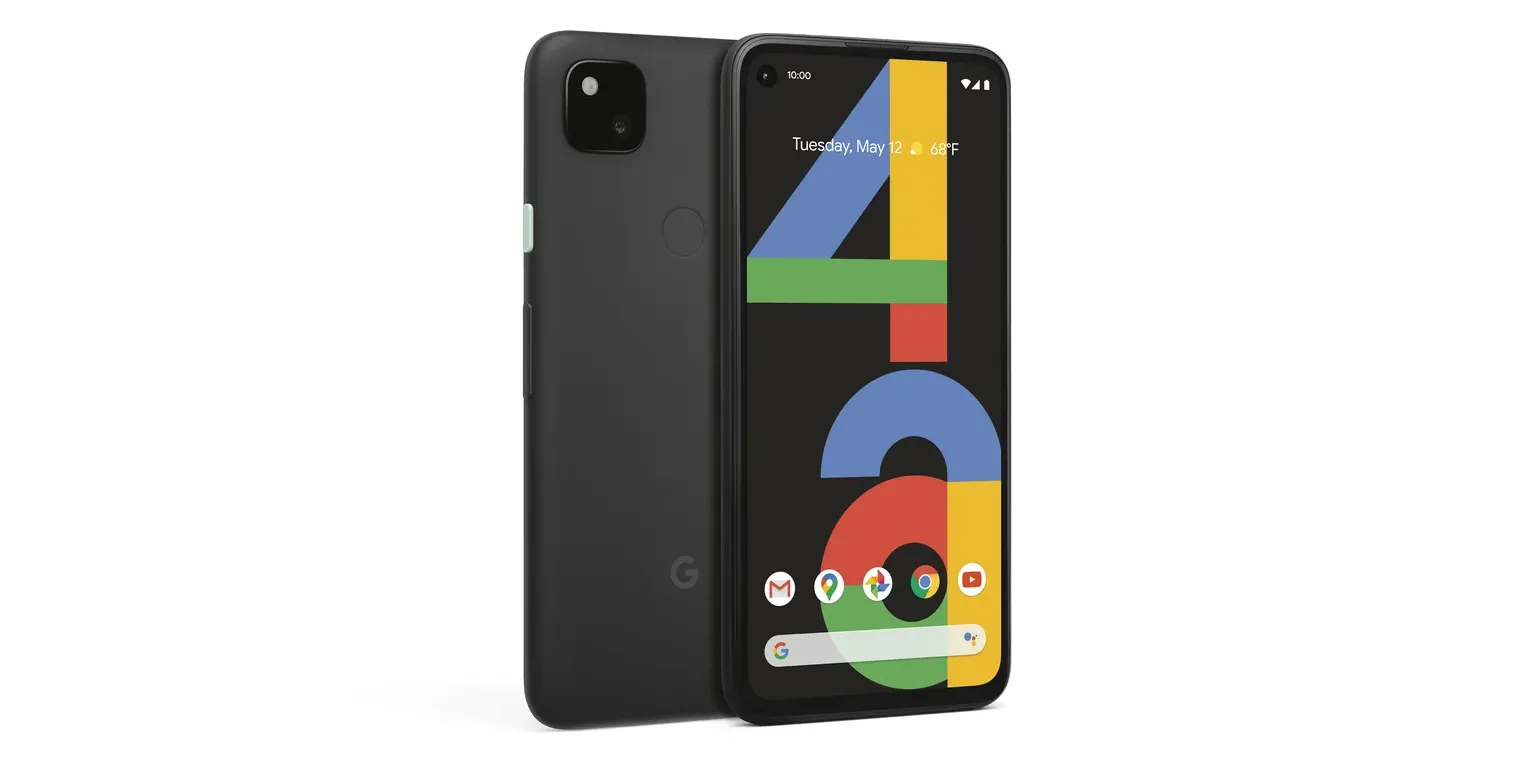 Hình ảnh mặt trước và mặt sau điện thoại Google Pixel 4a