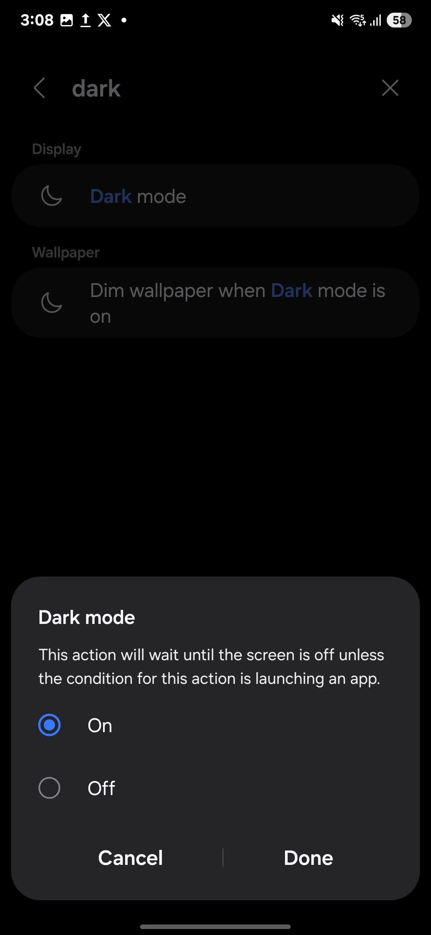 Kích hoạt chế độ Dark Mode tự động trong Cài đặt Chế độ và Quy trình Samsung