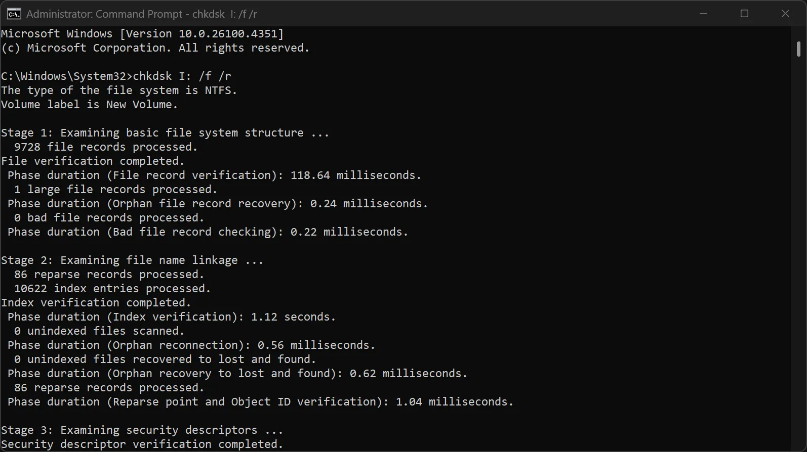 Lệnh CHKDSK trong Command Prompt trên Windows giúp kiểm tra và sửa lỗi ổ đĩa
