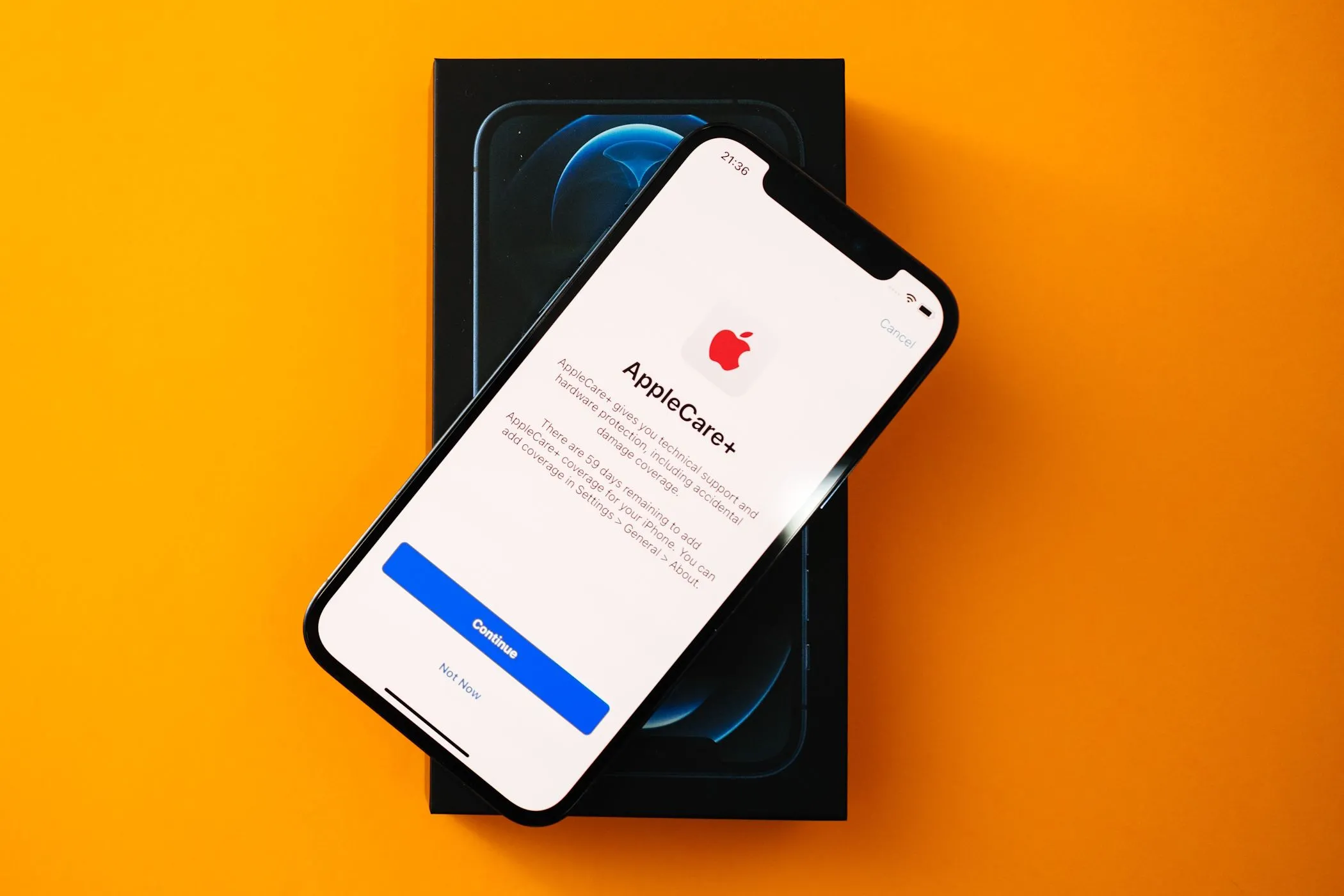 Màn hình AppleCare+ hiển thị trên iPhone