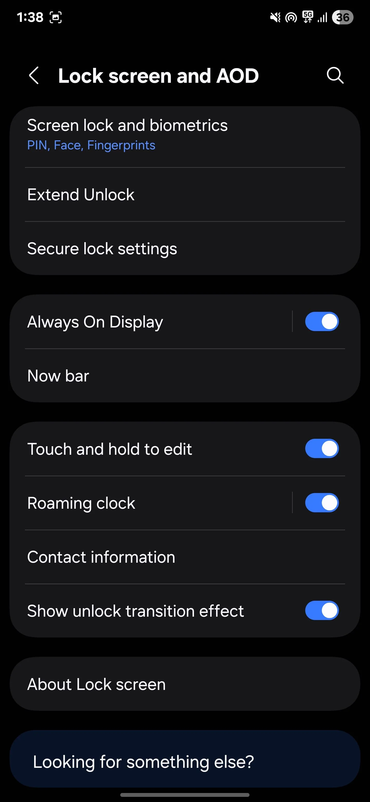 Màn hình cài đặt cho phép tắt tính năng Always-On Display (AOD) trên điện thoại Samsung, giúp tiết kiệm pin hiệu quả.