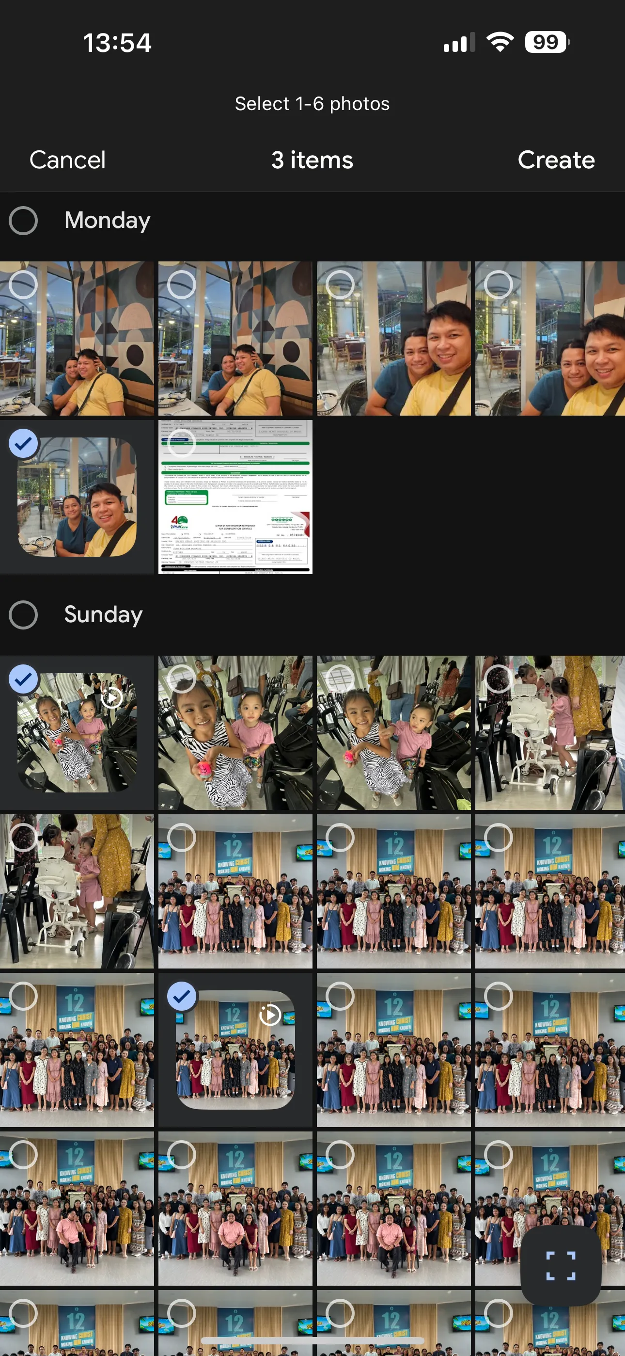 Màn hình chính của Google Photos, cho phép người dùng dễ dàng tạo album, ảnh ghép, video nổi bật và ảnh chuyển động.