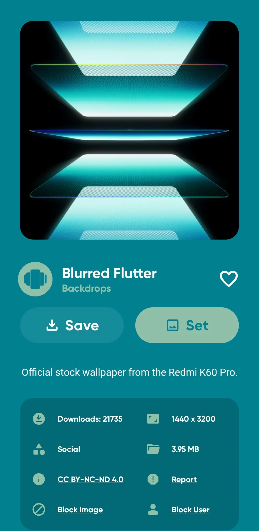 Menu ứng dụng hình nền Backdrops trên Android
