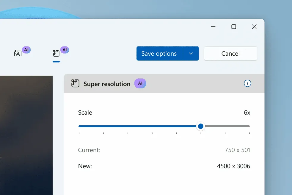 Nâng cấp chất lượng ảnh bằng tính năng Super Resolution trong ứng dụng Photos Windows 11