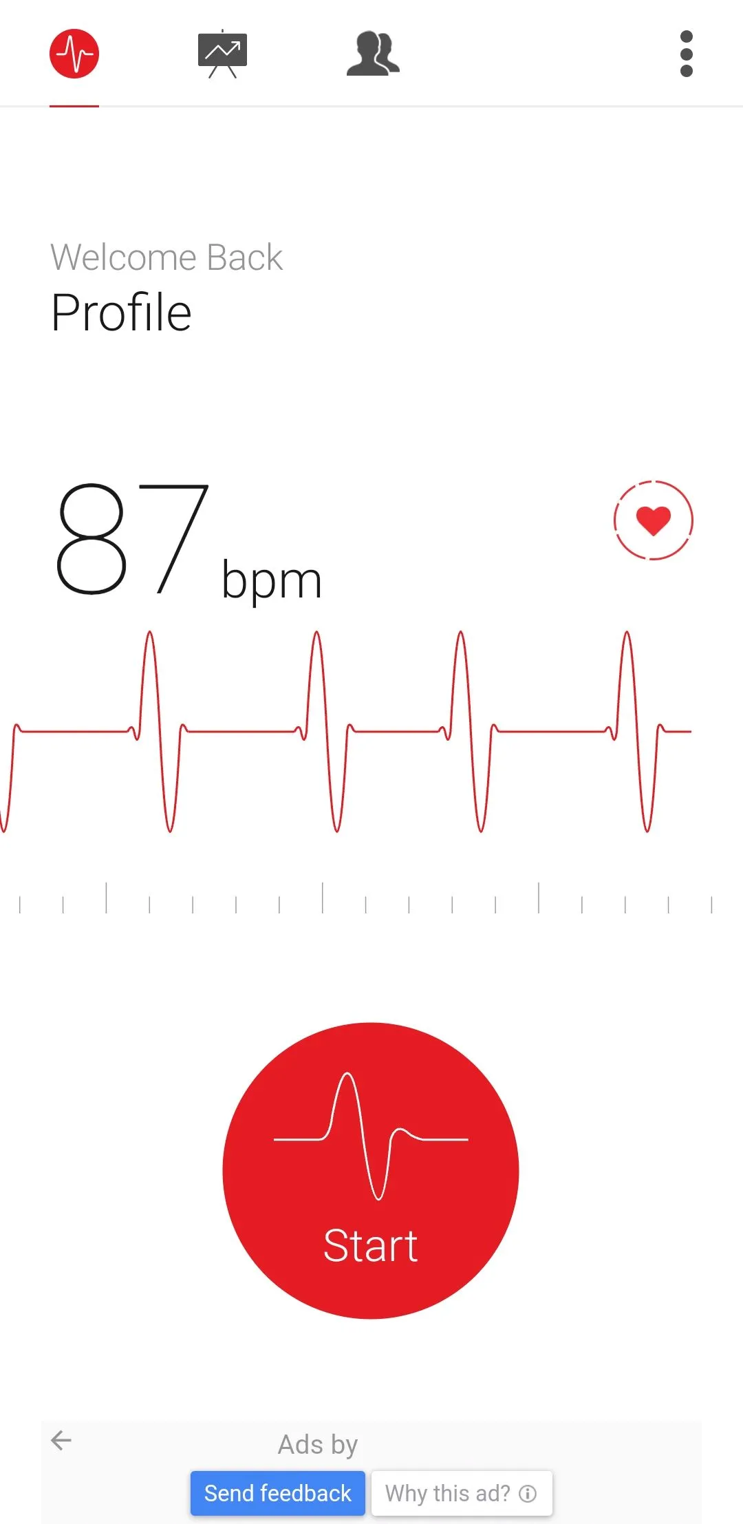 Người dùng đo nhịp tim bằng camera sau của điện thoại Android qua ứng dụng Google Fit