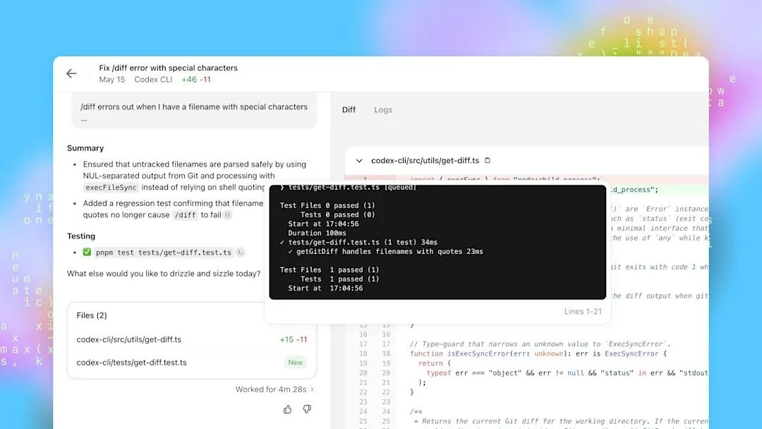 OpenAI Codex kiểm tra và chạy thử mã lập trình