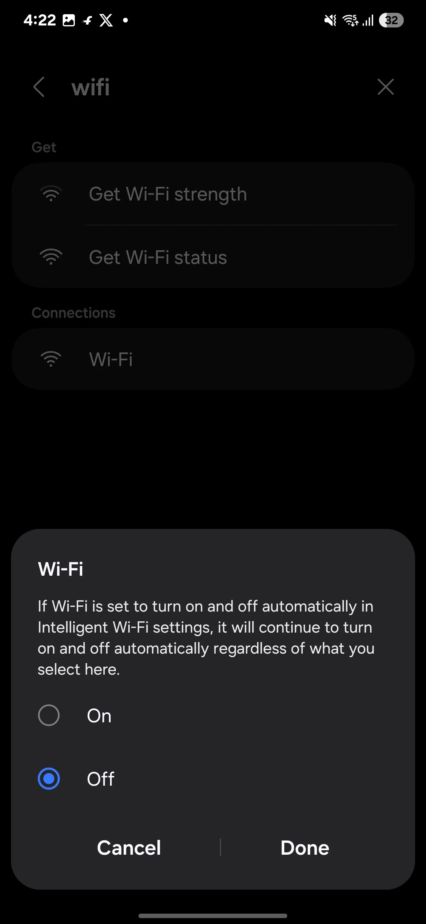 Quy trình Samsung tự động tắt Wi-Fi và bật dữ liệu di động khi rời khỏi nhà