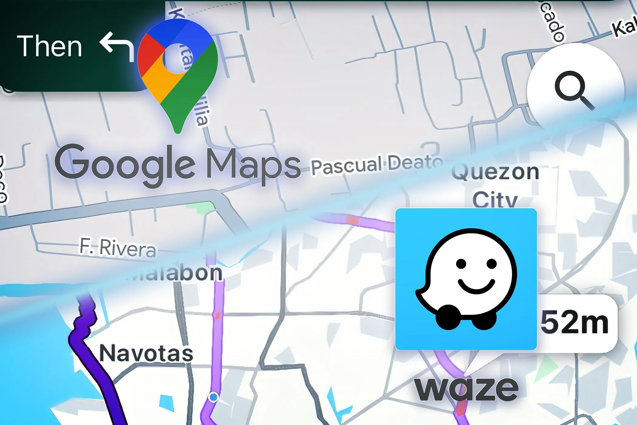 So sánh logo và giao diện của Google Maps và Waze