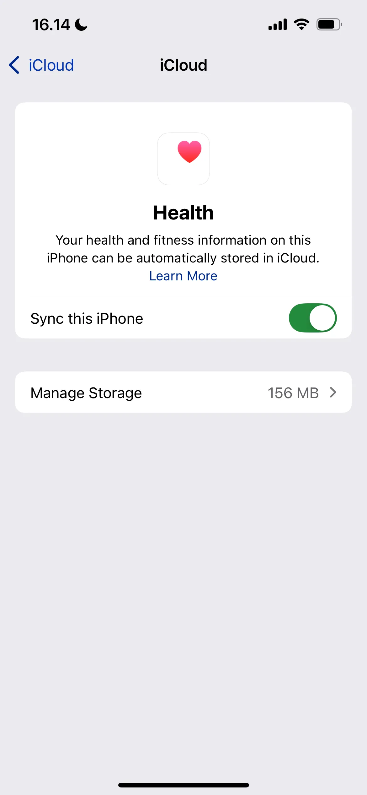 Tắt đồng bộ dữ liệu Sức khỏe trên iCloud để giải phóng không gian lưu trữ