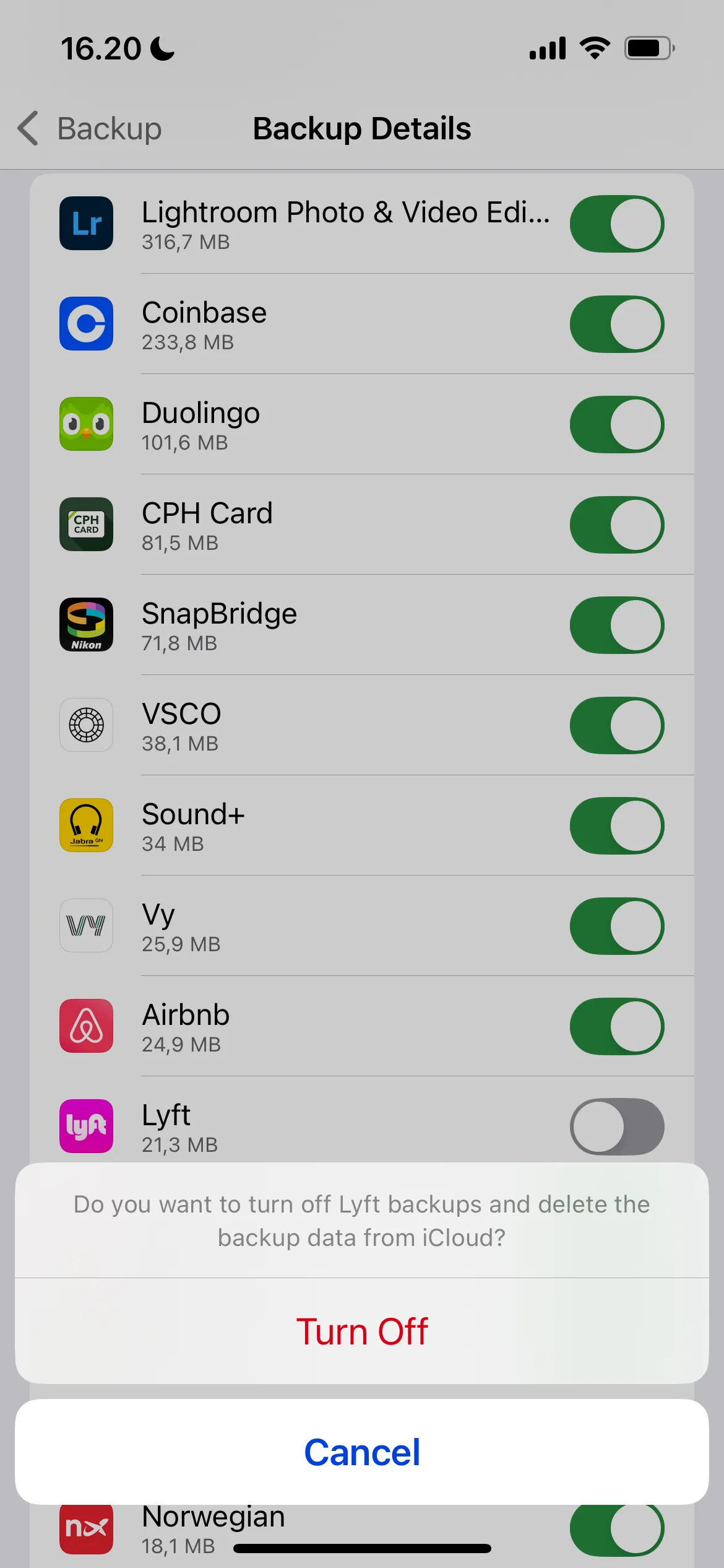 Tắt sao lưu iCloud cho từng ứng dụng cụ thể để tiết kiệm dung lượng