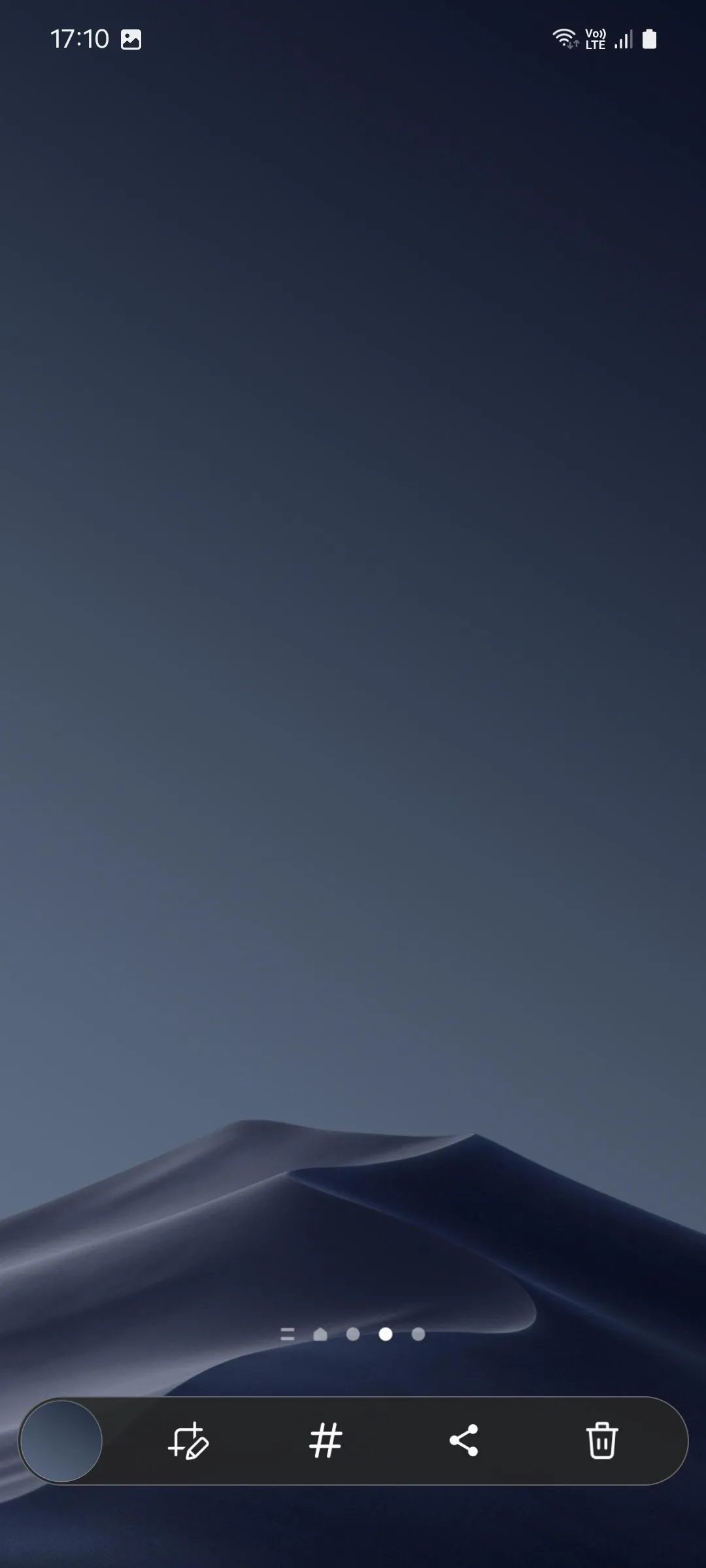 Thanh công cụ ảnh chụp màn hình Samsung với nút xóa nhanh được thêm bởi Nice Shot