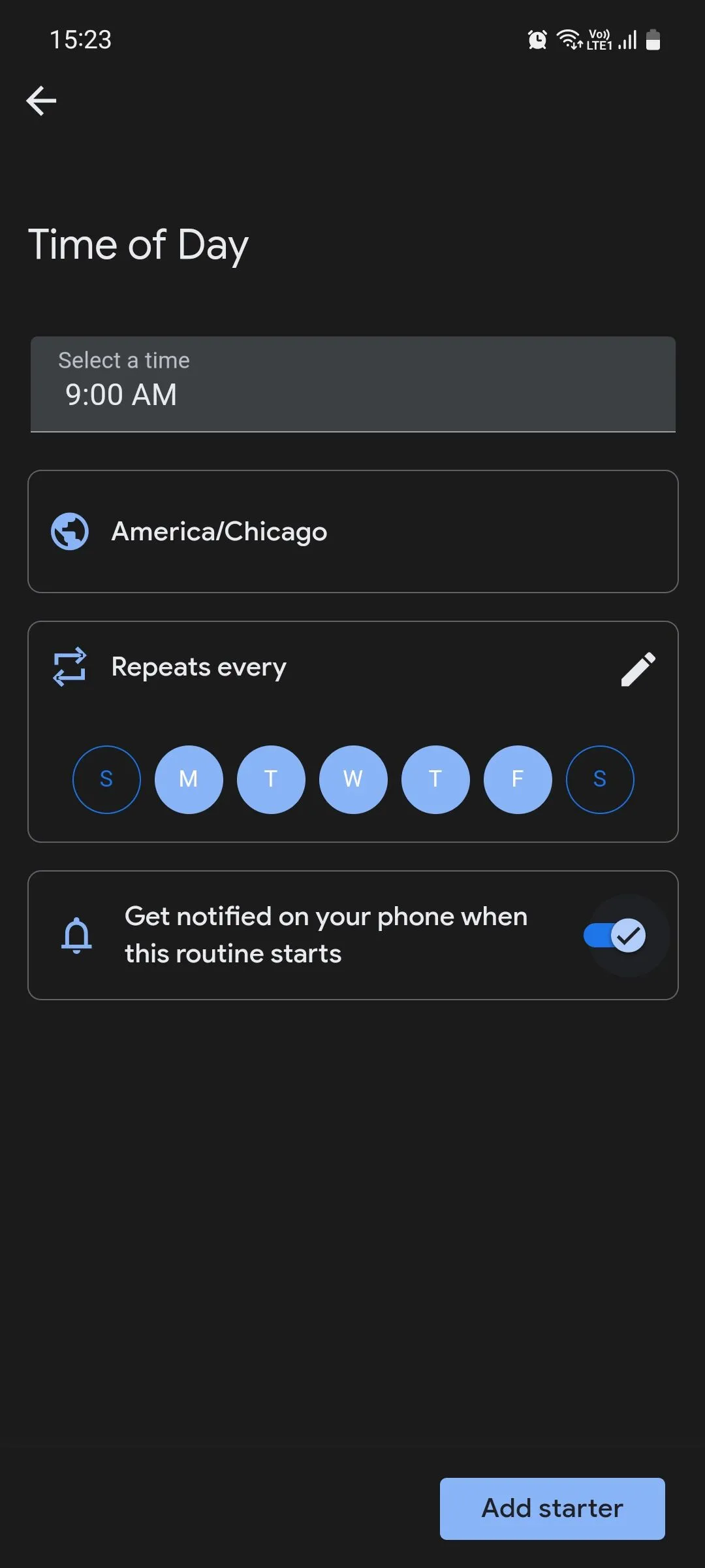 Thiết lập các điều kiện kích hoạt thói quen dựa trên thời gian trong Google Assistant