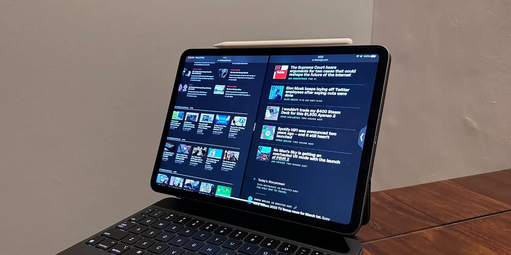 Tính năng đa nhiệm Split View trên iPad Pro giúp tối ưu năng suất làm việc.