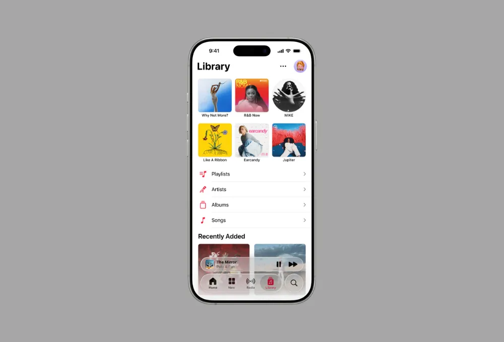 Tính năng Music Pins của Apple Music cho phép ghim album, playlist và nghệ sĩ yêu thích lên đầu thư viện để truy cập nhanh chóng